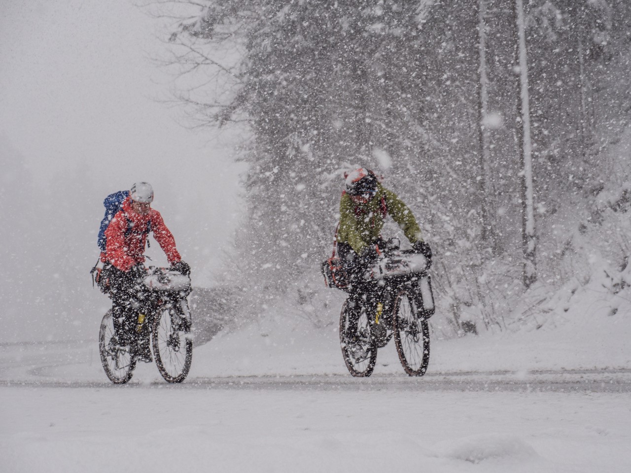 Bike2Eiger ©Philipp Reiter - Radln im Schnee