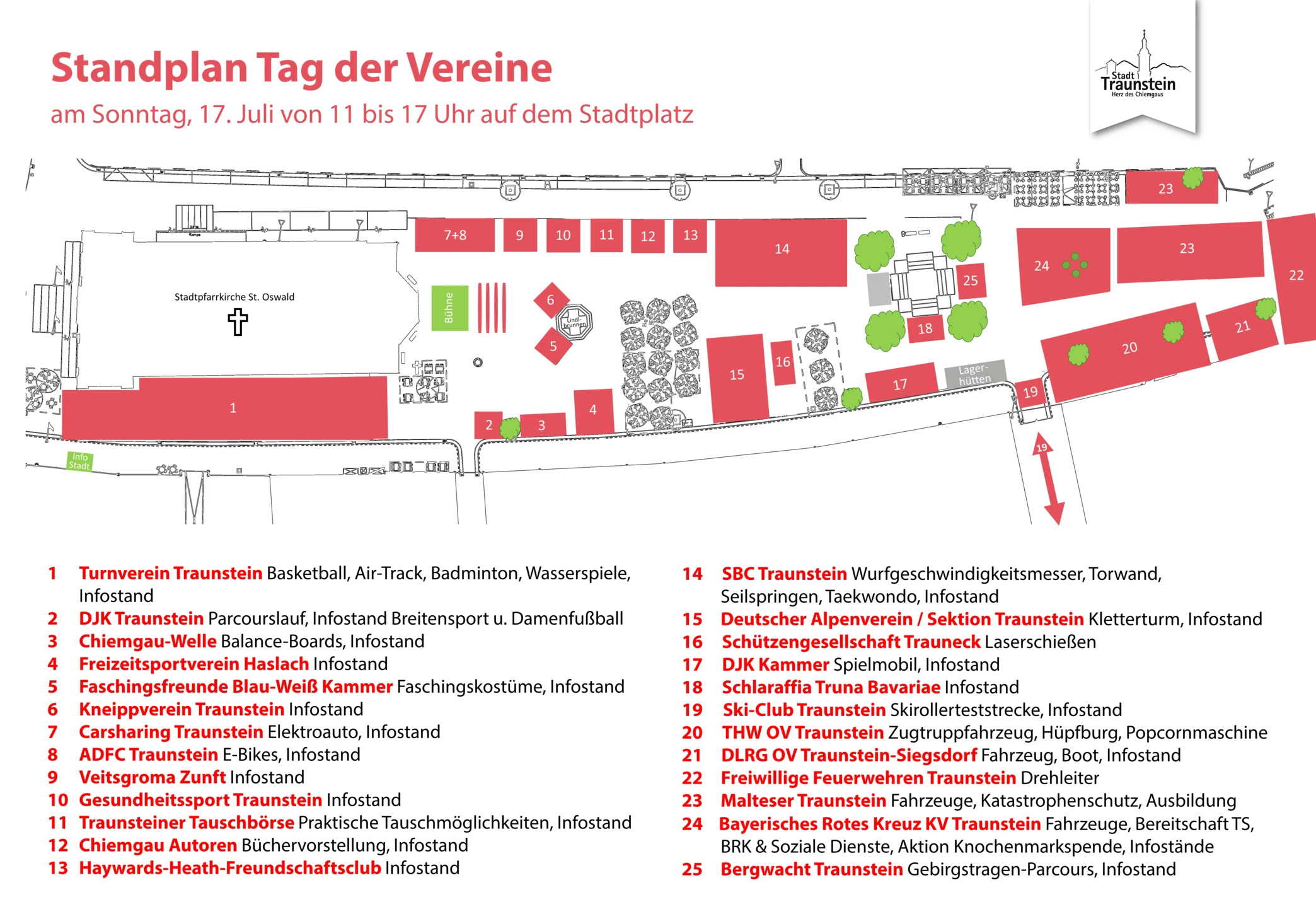 Standplan Tag der Vereine Traunstein 2022