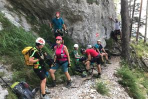 Einstieg am Klettersteig